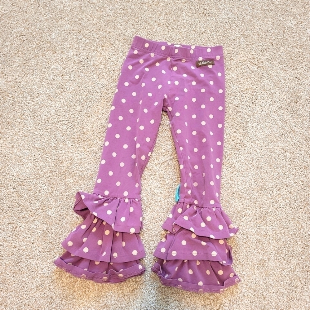 Matilda Jane Kids Polka Dot Ruffle Pants Size 4